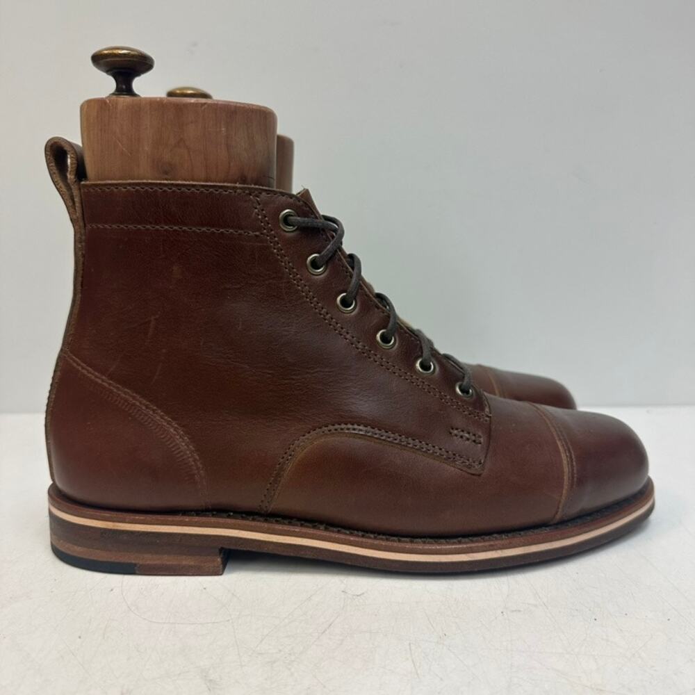 WORN ONCE Rancourt & Co x Helm Muller Work Boot Cap Toe Heritage Maine USA 8 D